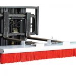 Gaffeltruck montert gatefeierutstyr for gaffeltruck